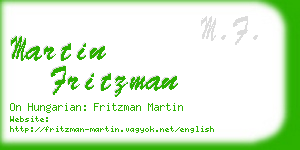 martin fritzman business card